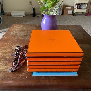 Bundle of 5 Hermes square scarf boxes